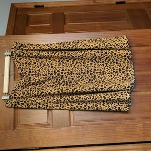 Animal print Midi Skirt
